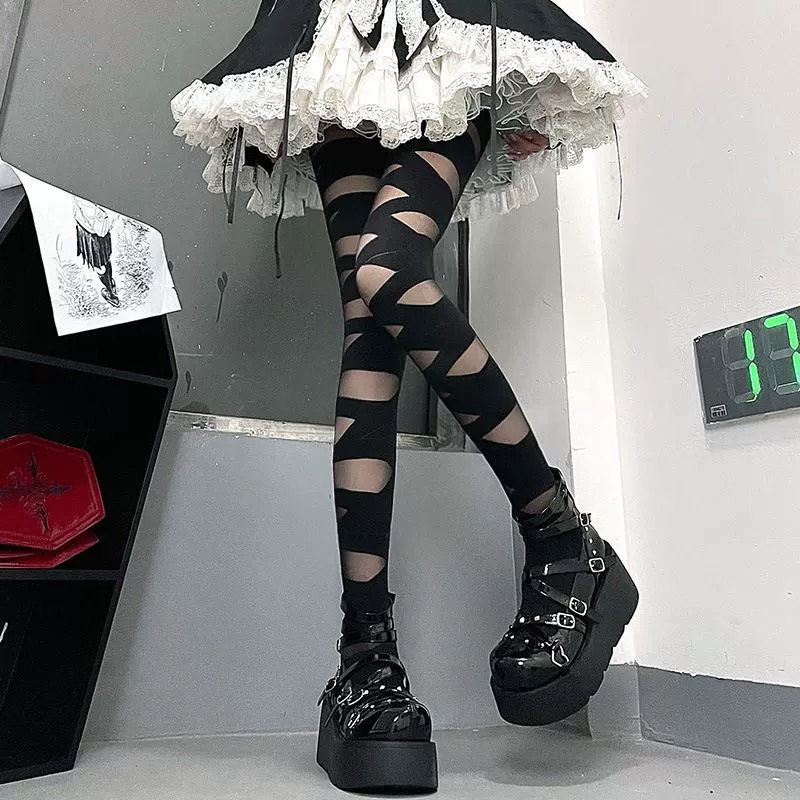 Красивый пояс, тонкие колготки для коленей, эластичный бинт, стиль Lolita, 2 карата