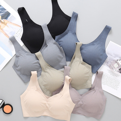 Women's Small Cup Shaping Latex Comfort Backless Sports Modal Bralette with Deep V Simple Design