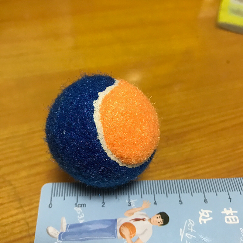 4CM 파란색과 주황색 테니스 공 싱글