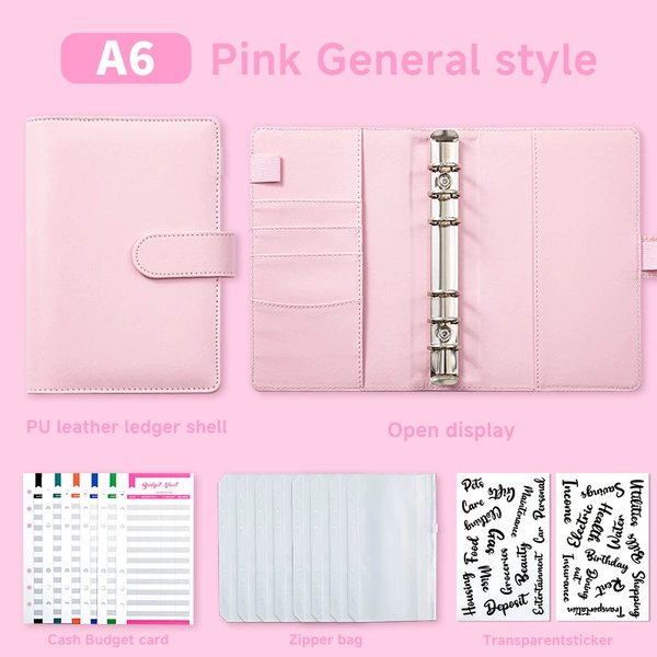 Standard gift package-pink [Budget card 12+ zipper bag 8+ word stickers 2]