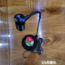 鱼缸亚克力USB定时调光迷你小鱼缸景观灯 水草照明  植物生长灯