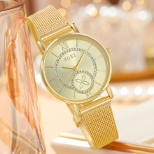 外贸网带女式石英表商务腕表组合套装 女士潮流手表wish厂家批发