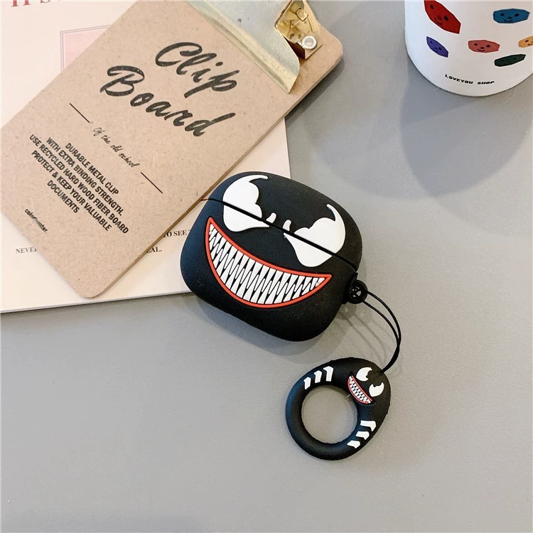 Apple, cartoon headphones, compatible protective case, print, pro3, bluetooth, 3/4