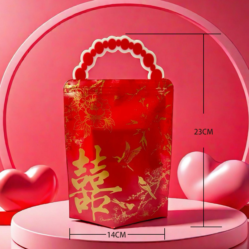 Red large; wedding candy bag