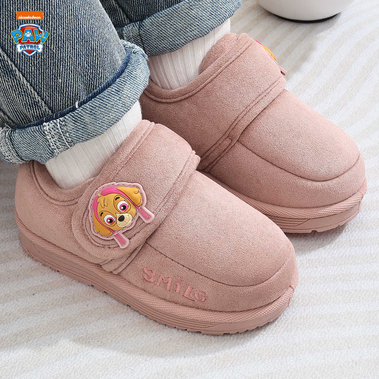 Paw Patrol Children's Cotton Shoes New Girls Winter Anti-Slip Plus Velvet Boys Toddler Baby Warm Cotton Boots