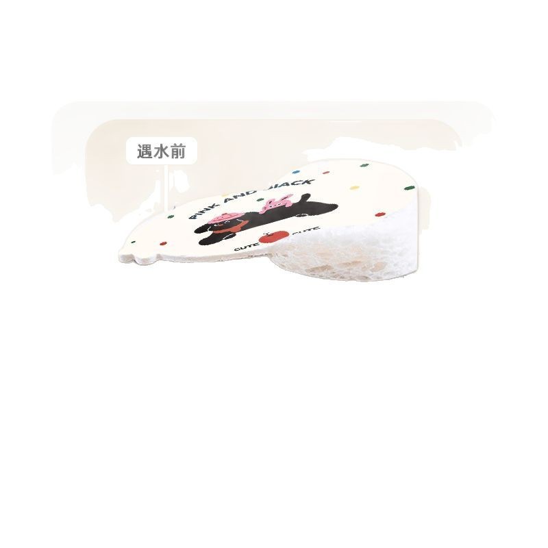 アニメキッチン専用の木質綿の皿洗い布は油をつけずに水に触れて食器を洗うスポンジは家庭の食器を洗う神器を拭く|undefined