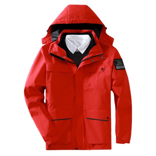 23 Autumn and Winter Outdoor Jacket Women's Three-in-One Fleece Two-piece Set Windproof and Waterproof Mountaineering Suit Men's Group Purchase Customization