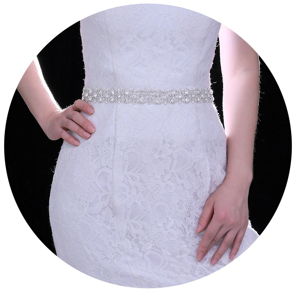 Comercio exterior de la industria pesada cinturón de metal rhinestone incrustaciones sello de la cintura nupcial cadena de la cintura falda decorativa cinta gruesa al por mayor