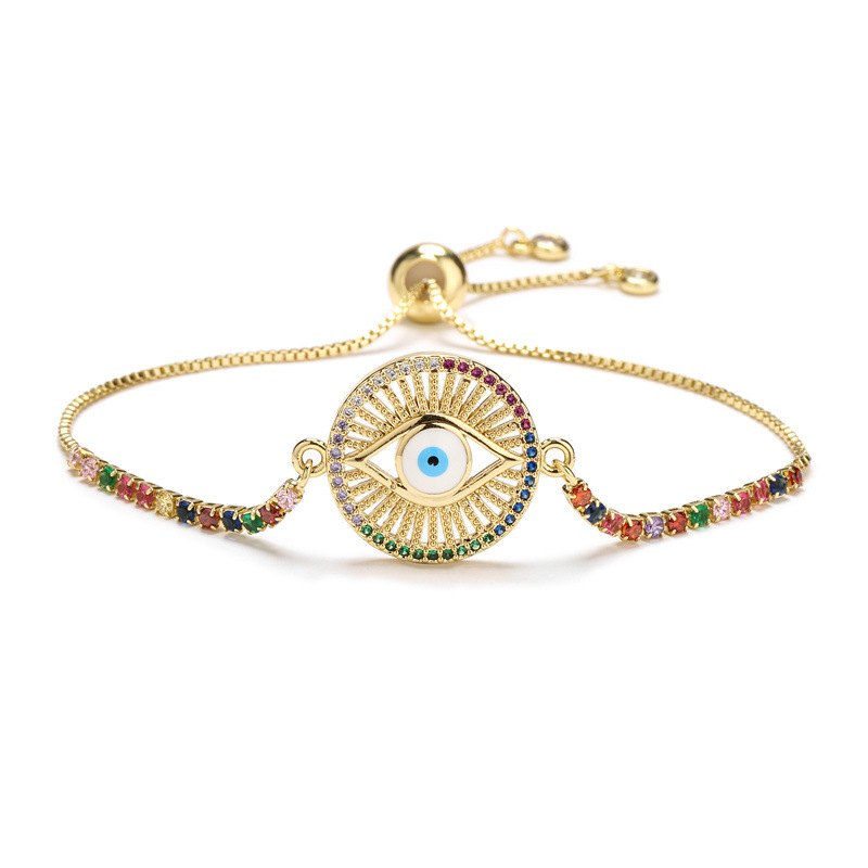 Fashion Eye Copper Bracelets Plating Zircon Copper Bracelets