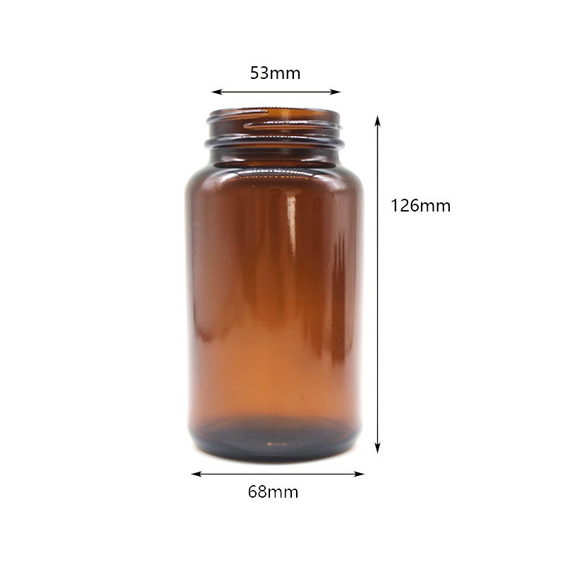 300ml棕色广口瓶茶色避光玻璃瓶大口化学试剂化工瓶 土壤取样瓶
