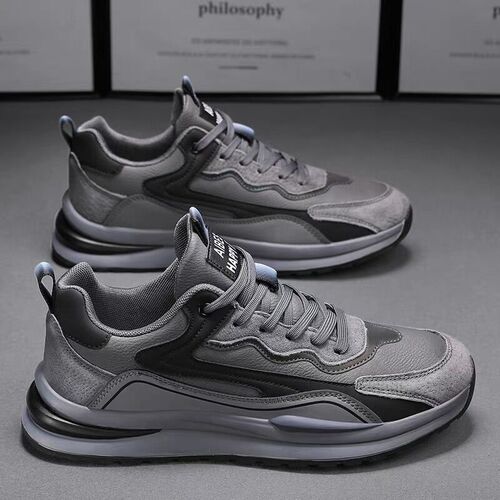 2024 Spring New Breathable Leather Forrest Men's Shoes Trendy Casual Sports Shoes Wear-Resistant Non-Slip Versatile Trendy Shoes