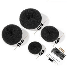 Amazonベストセラー日本と韓国のヘアアクセサリードーナツU字型クリップ高弾性ゴムバンドヘアアクセサリーセットボールヘアセット|undefined