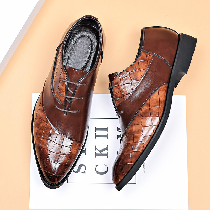 2024 plus size Leather Shoes Men's New Casual Shoes Business Dress Men's British Korean Pointed Toe Shoes