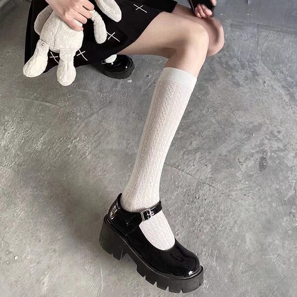 Spring and summer thin twist calf socks Korean version of Japanese…