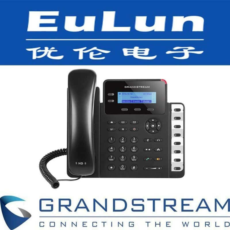 Модный IP-телефон Gigabit с цветным экраном GXP1628, две линии, поддержка 2 линий вызова, корпоративного уровня