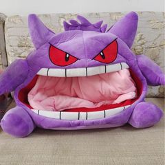 新商品のポケモン耿鬼頭カバー睡眠抱き枕ペットの毛布アニメ周辺両用昼寝枕毛布マント