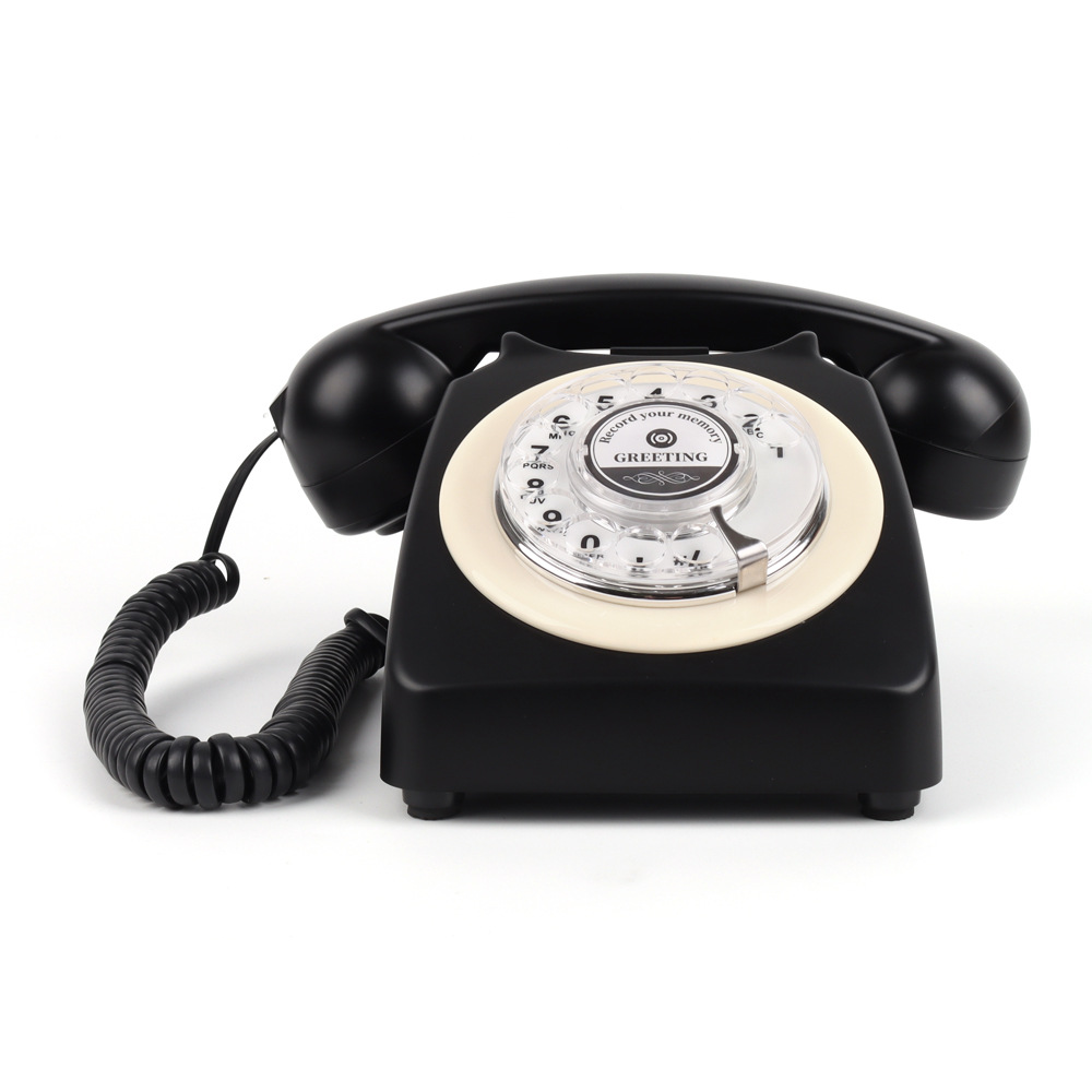 Teléfono retro con grabación de audio, teléfono para mensajes en bodas y fiestas, grabadora de mensajes para teléfono fijo, teléfono doméstico al por mayor, estilo antiguo