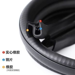 General-purpose thickened automobile B sealing strip windproof, dustproof and soundproof column sealing strip steel sheet free card slot