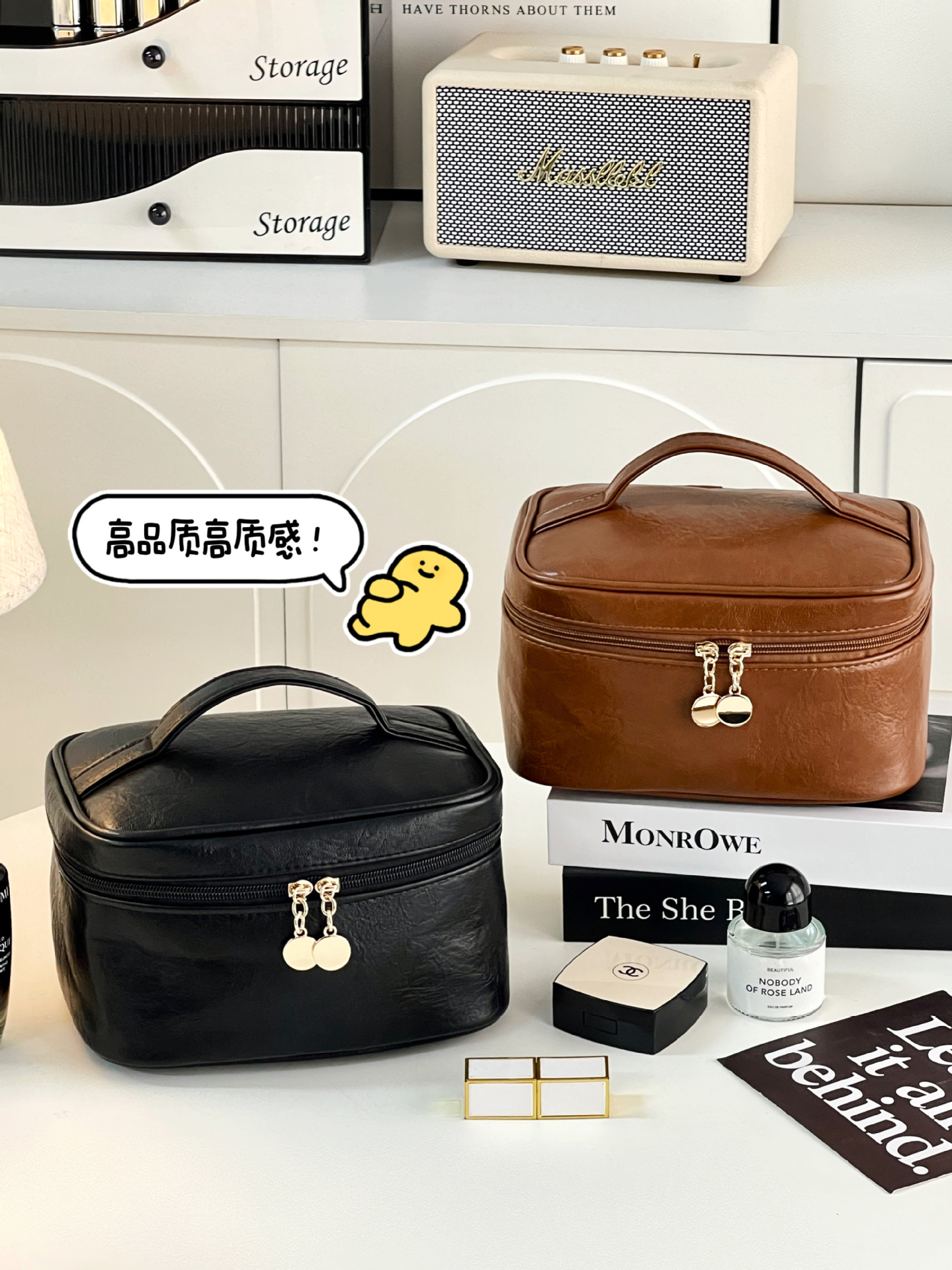 2025 nueva bolsa de cosméticos bolsa de almacenamiento de estilo retro de gran capacidad bolsa de almacenamiento impermeable bolsa de lavado de viaje portátil avanzada