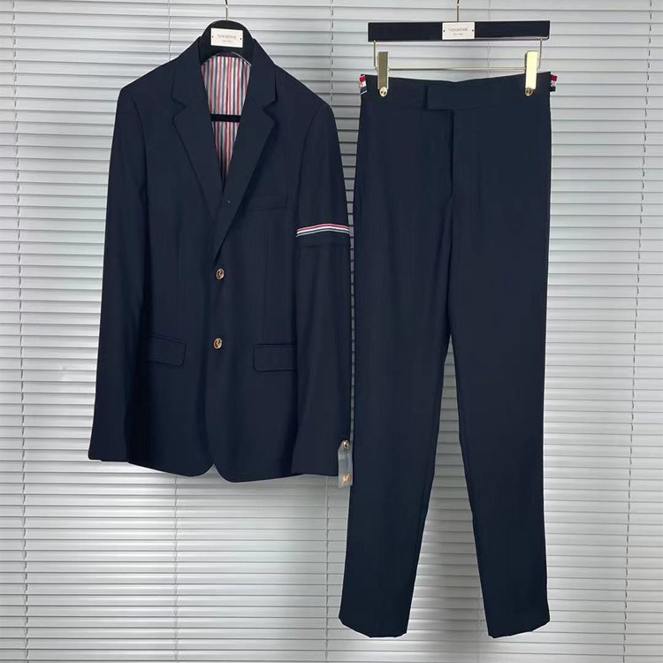 TB Men's Suit British Style Handsome Fashionable Winter Business Korean Style Elegant Slim Fit Wool Suit Jacket