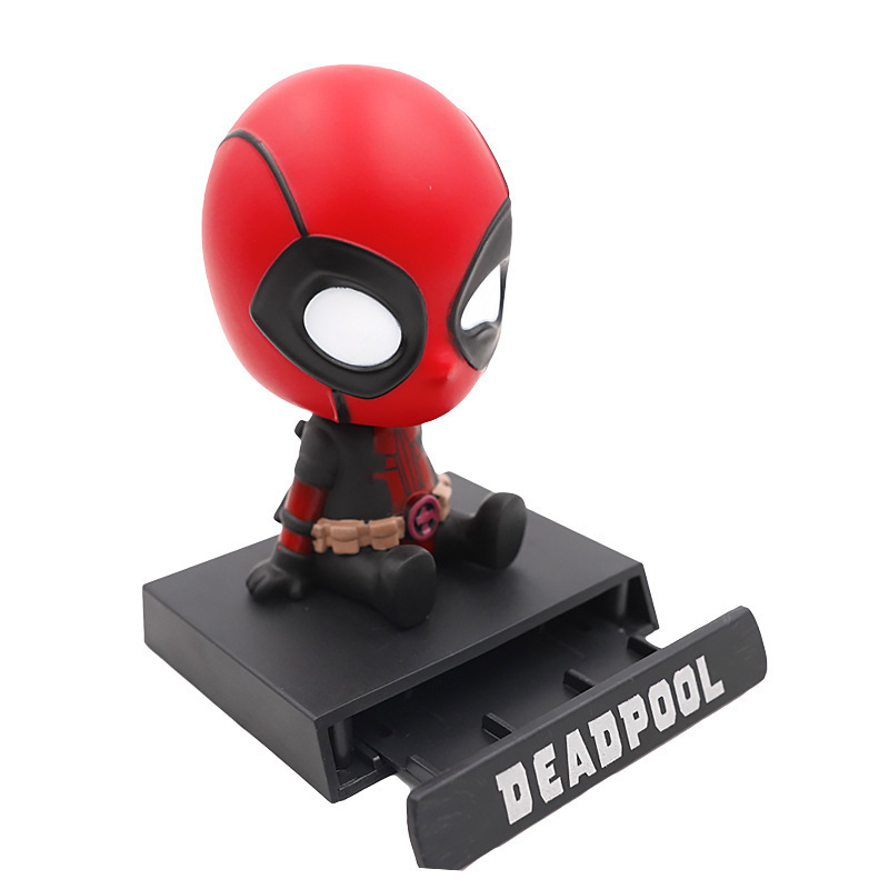 リベンジャーズデッドプールヒーロー車の装飾品スプリングボブルヘッド漫画クリエイティブカーアクセサリー車の装飾|undefined