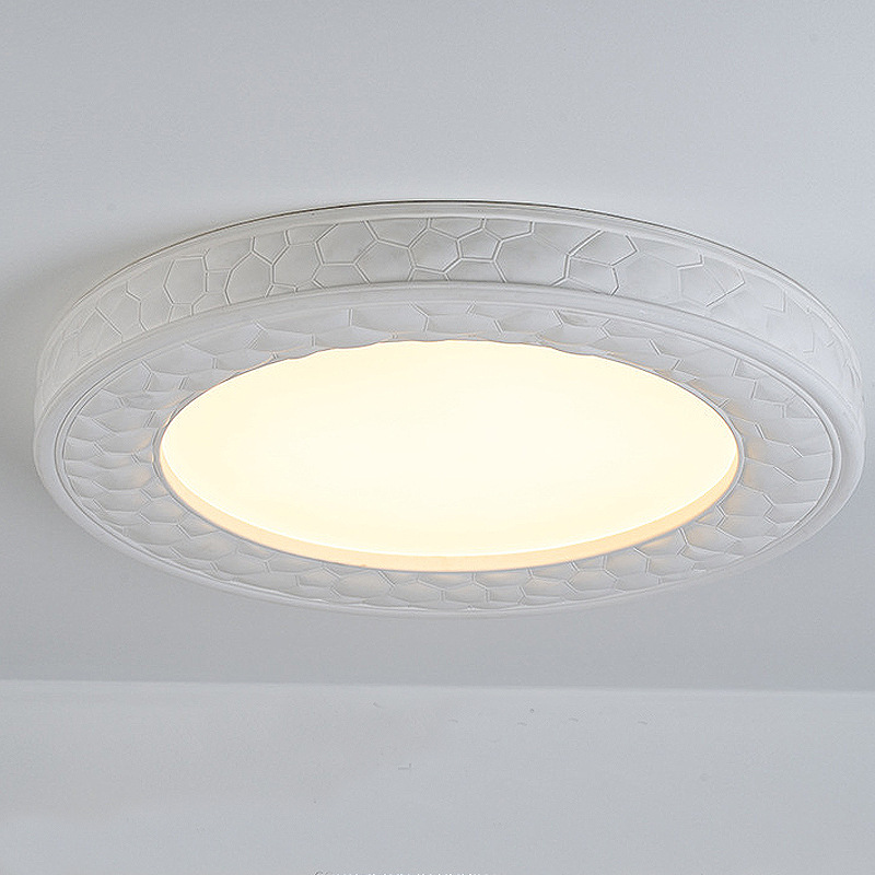 Retro-style light luxury ceiling light for bedroom, plaster relief art room light, modern minimalist and elegant master bedroom lighting fixture.