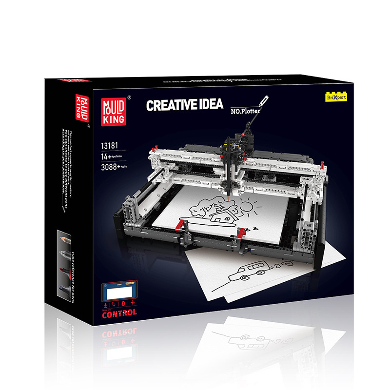 Nuevo modelo de astral Wang13181 programación eléctrica plotter mecánico creativo de ensamblaje de juguetes modelo de bloques
