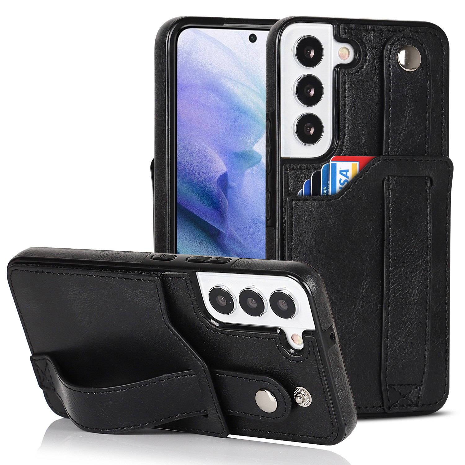 Handyhülle Für Samsung A53 Mit Armband Und Kartenfach Aus Leder_voghion.com