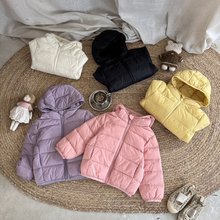 男童女童宝宝25新款轻薄羽绒服秋冬宽松连帽外套90白鸭绒外穿童装