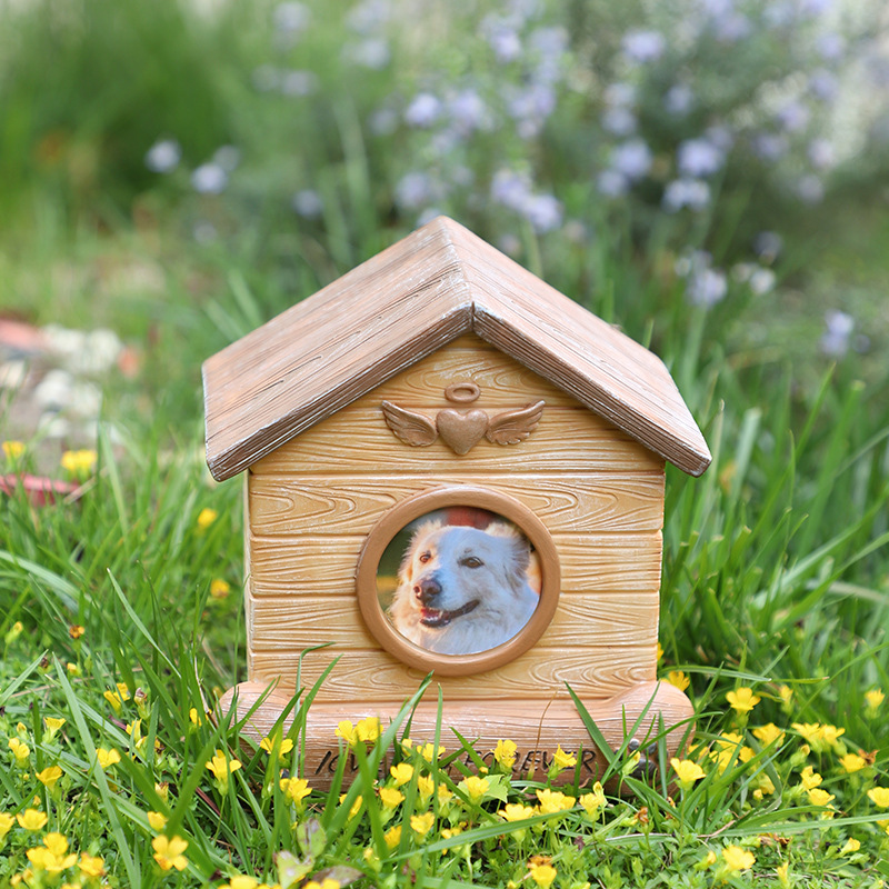 Nuevos productos transfronterizos gatos cachorros enterramiento urna pet funerario conmemorativo caja de almacenamiento de cenizas creativa casa