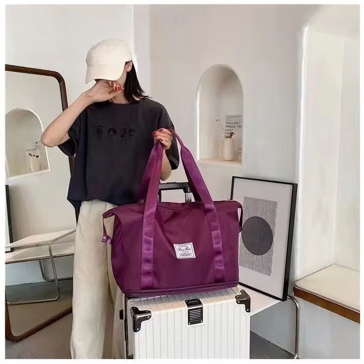 Foldable Travel Bag Women's Short Trip Handbag Extra Large Capacity Gym Bag Lightweight Maternity Storage Business Travel Luggage