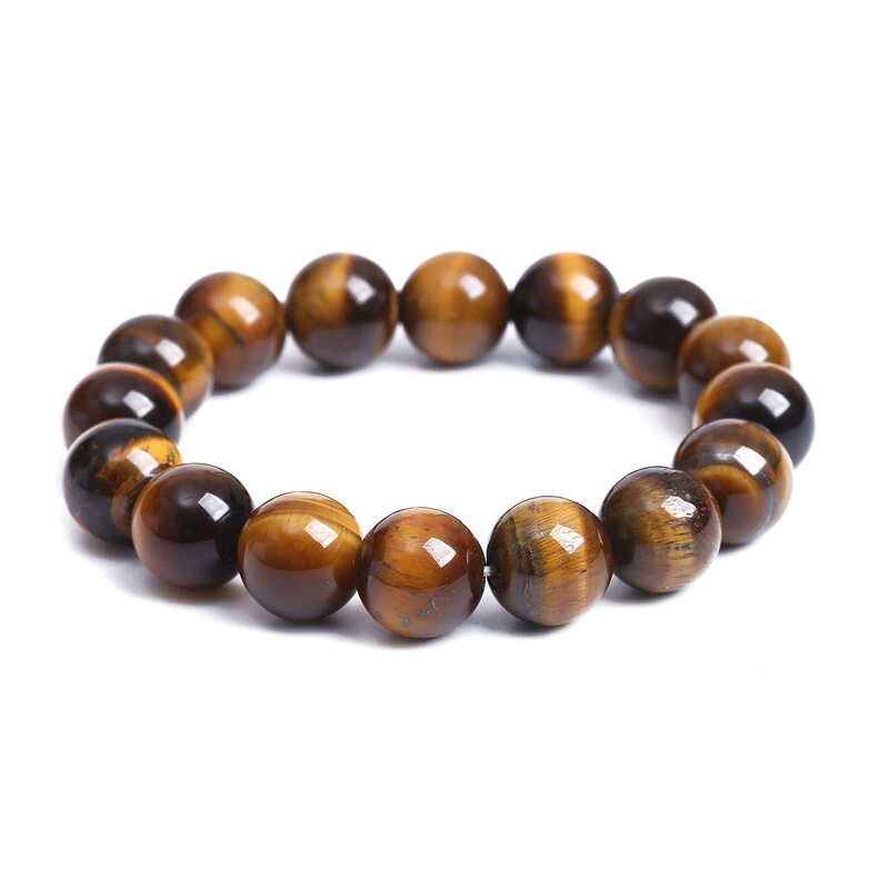 10mm Natural Tiger Eye Bracelet Yoga Single Ring Stlestring Bracelet Handmade Beaded Men's Tiger Eye Bracelet 10mm Natural Tiger Eye Bracelet Yoga Single Ring Stlestring Bracelet Handmade Beaded Men's Tiger Eye Bracelet