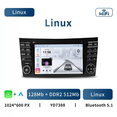 Suitable for Mercedes-Benz W211 7inch Car Multimedia Player Carplay Car Navigation Universal Car Navigation System (DVD Navigation) - linux-system-7inch