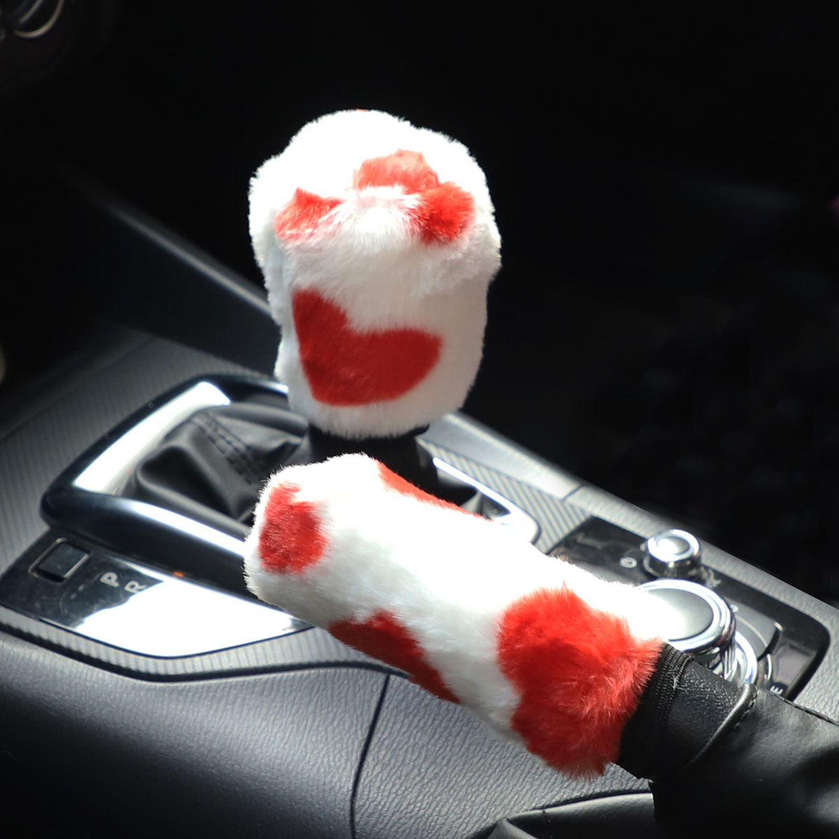 Sin anillo interior amor imitación conejo felpa elástica nueva cubierta del volante conjunto de dos piezas de tres piezas transfronterizas Amazon venta rápida