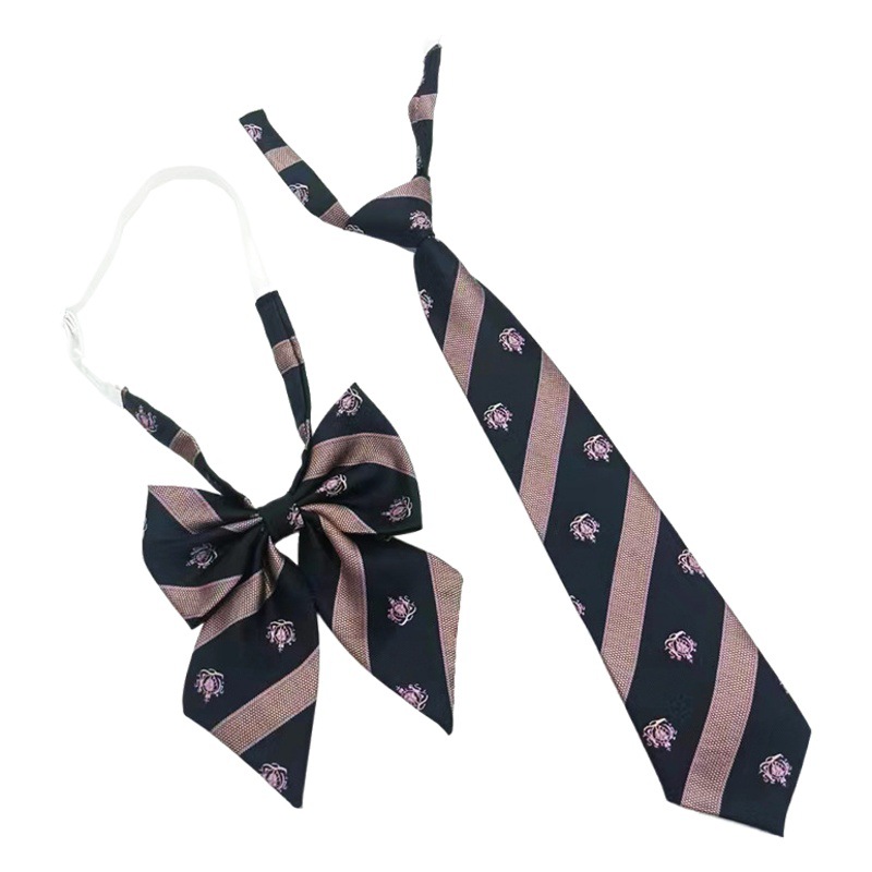 Directo de fábrica JK corbata pajarita mujer Jacquard teñido de hilo nuevo estilo universitario corbata libre pluma raíz boxeador pajarita