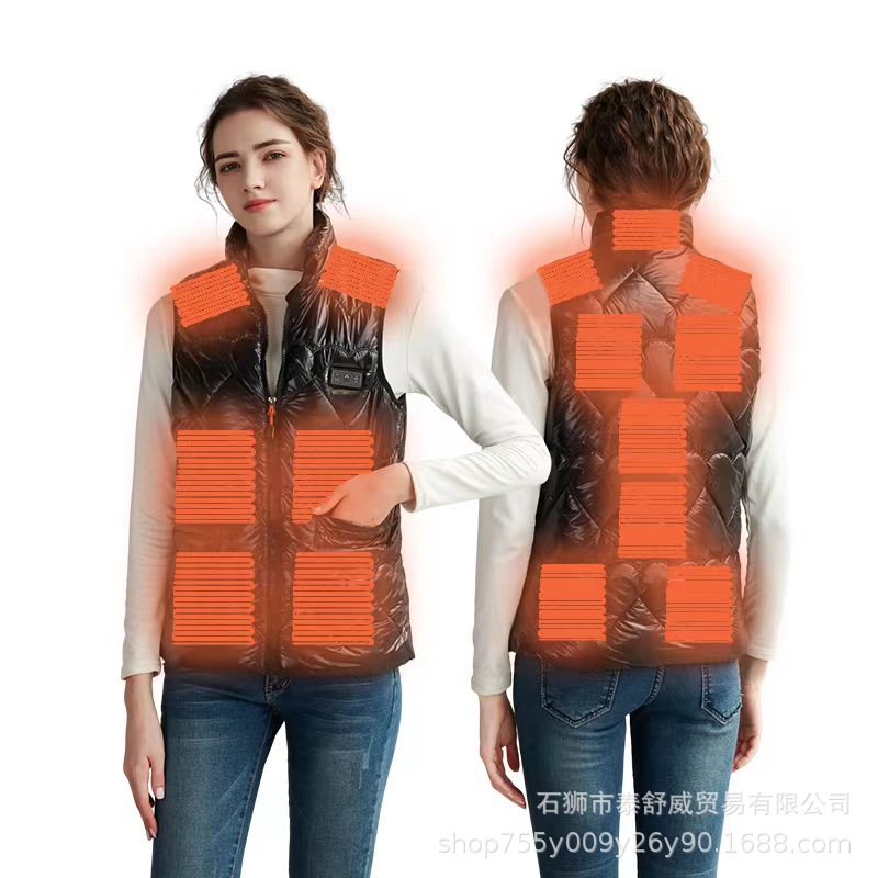 Chaleco eléctrico inteligente transfronterizo Chaleco calefactor para mujer Chaleco calefactor eléctrico elástico delgado para mujer image 6