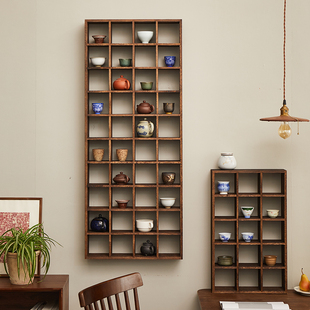 ✅ Tea Cup Holder, Small Teapot Storage Rack, Tea Set Storage, Multi-Treasure Cabinet, Wall-Mounted Tea Set Storage Rack, Simple, Modern and Economical