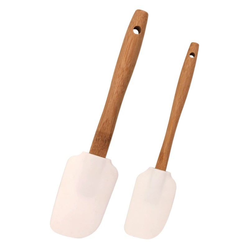 Деревянная ручка силиконовый скребок инструмент для выпечки сливочный скребок масляная щетка крем силиконовый шпатель торт скребок Оптовая Продажа с фабрики