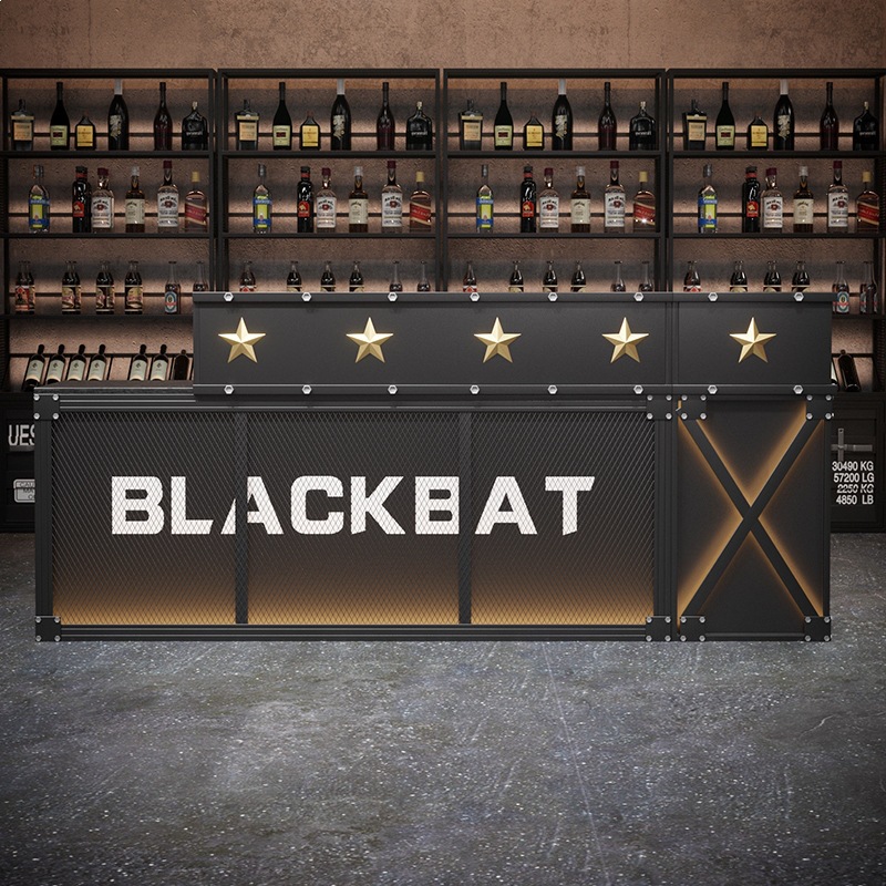 Bar Counter Cabinet, Commercial Industrial Style, Shop, Restaurant, Barbecue Shop, Front Desk Reception Counter, Bar Counter, Cashier Counter, Corner