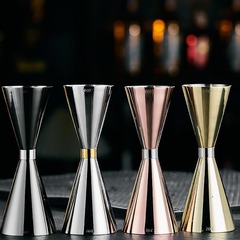スタッドゴールドスリング計量器ステンレス304計量ワイングラス付きスケールアングルカップバー調酒ツールセット