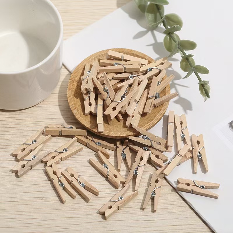 Directly Supplied from the Manufacturer, Natural Wood Color Clips, Storage Clips, Wooden Clips, Convenient Clips, Wooden Decorative Photo DIY Handmade Accessory Clips