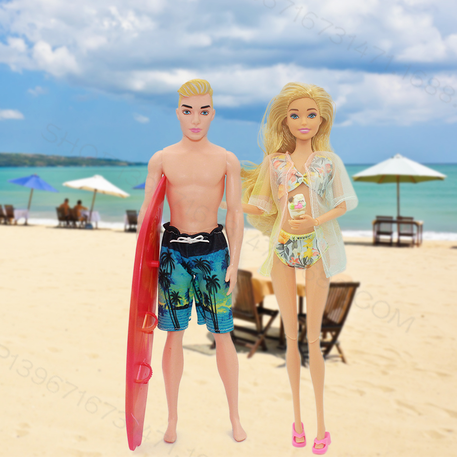 New 6 Points 30cm Barbie Doll Swimsuit Swimsuit Jacket Cloak Tulle Multiple Options to Choose from