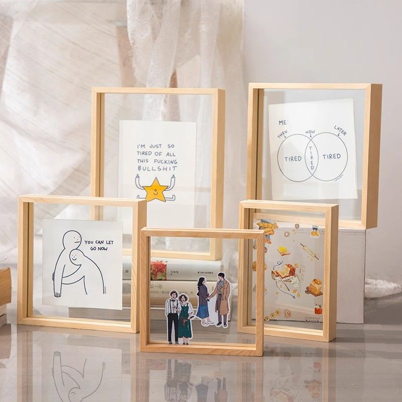 Double-sided Transparent Photo Frame DIY Creative Picture Frame Mounting Frame Calligraphy and Painting Porter Photo Display Frame Double-sided Transparent Photo Frame DIY Creative Picture Frame Mounting Frame Calligraphy and Painting Porter Photo Display Frame