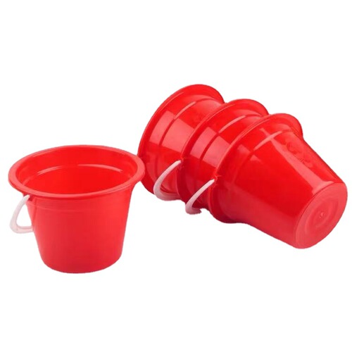 Plastic small red bucket kindergarten children's art painting pen washing art pen washing bucket paint mixing bucket strawberry small bucket