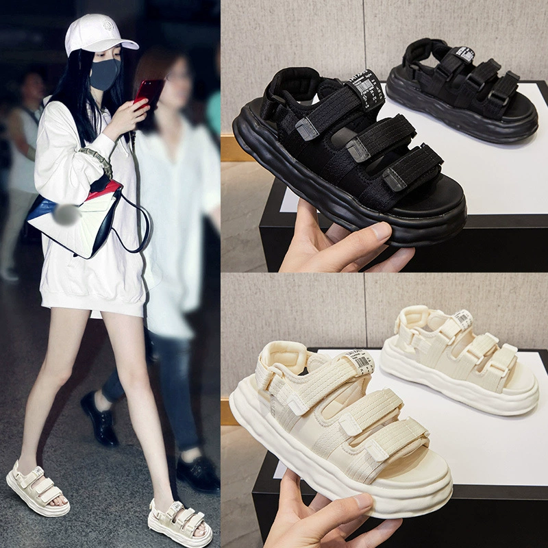 Сандалии женские летние плоские 2022 новая обувь Студенты колледжа Сказочный Стиль Спортивная пляжная обувь сандалии женская верхняя одежда