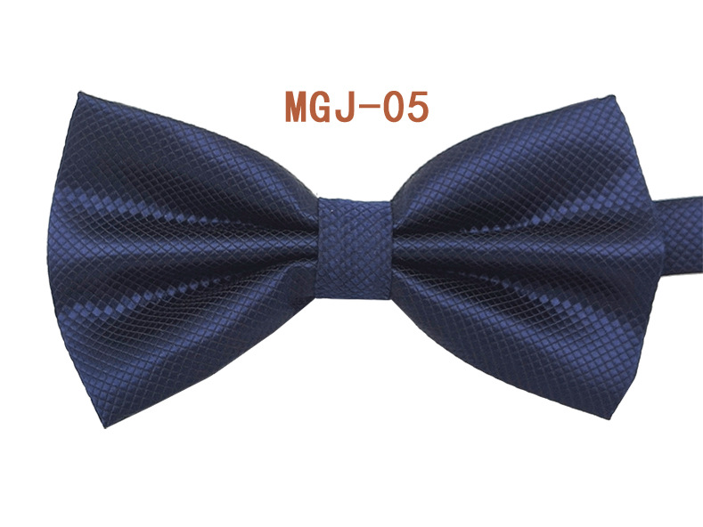 Pajarita negra de color sólido para hombre British Cube Spot Venta al por mayor Ropa formal Boda Doble pliegue Doble lazo de doble capa 27 colores