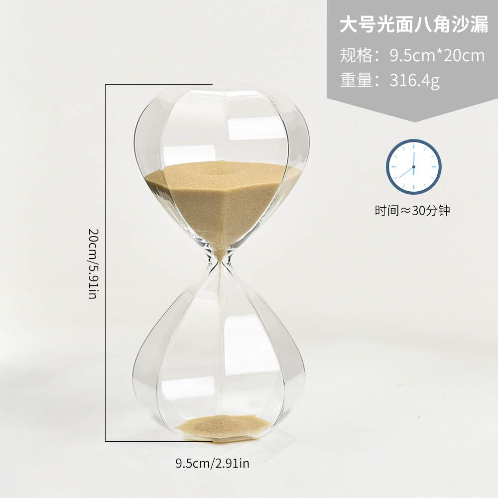 Nórdico hogar oro diamante vidrio reloj de arena temporizador de regalos creativos adornos coloridos 15 puntos reloj de arena lote de fábrica