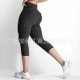 In stock brocade double-sided 5 size European and American Pocket Workwear fitness pants women's high elastic tight yoga pants quick-drying running 7 pants