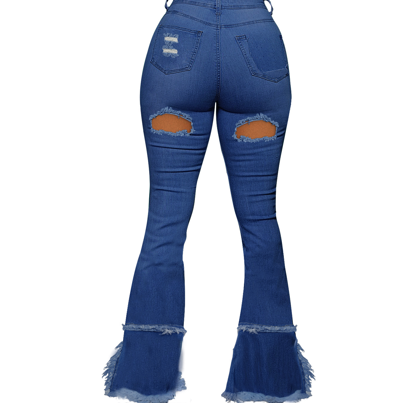 bootcut jeans rotos nihaostyles ropa al por mayor NSWL85336
