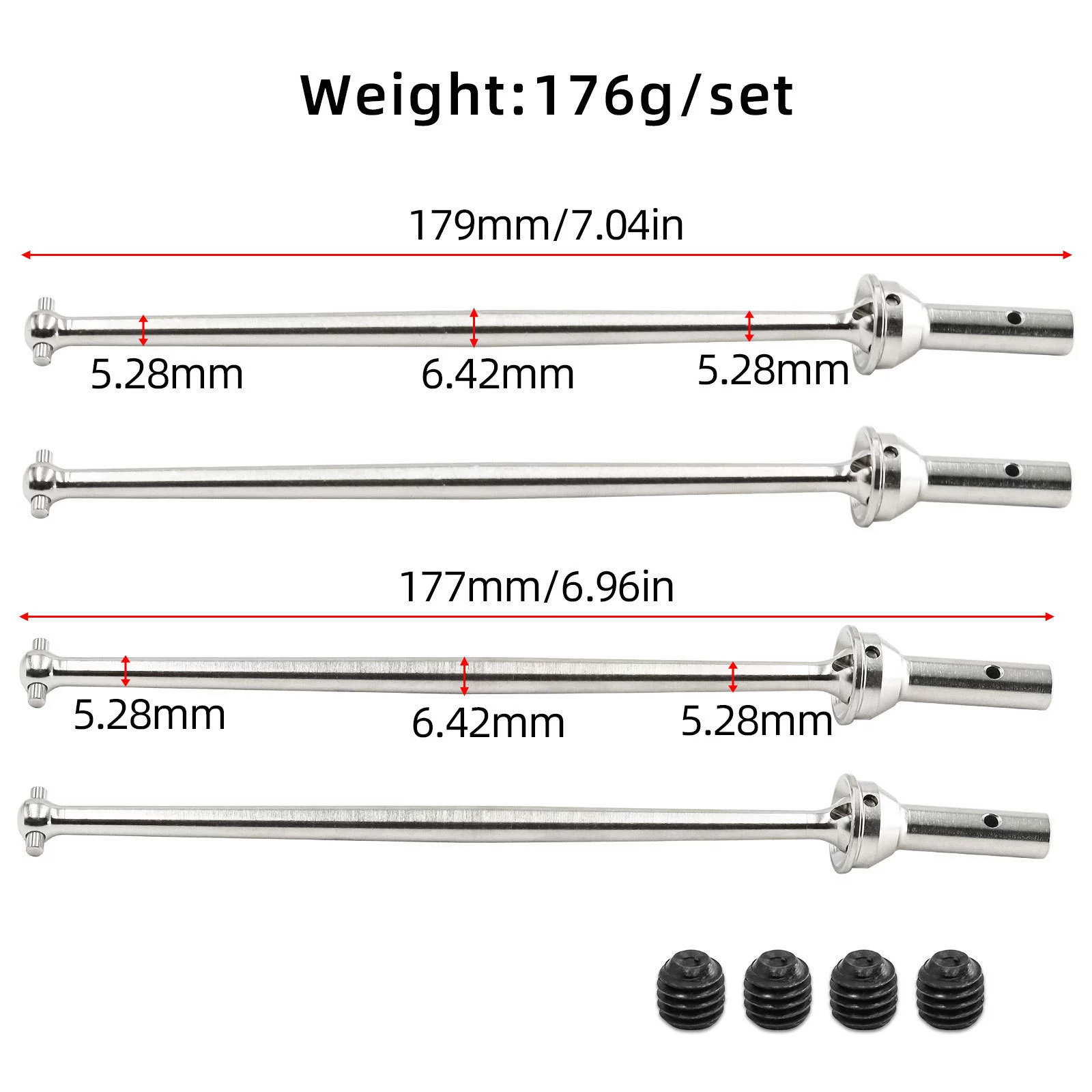 ARRMA 1/7 FIRETEAM TALION 45# hardened steel front and rear CVD universal joints W113